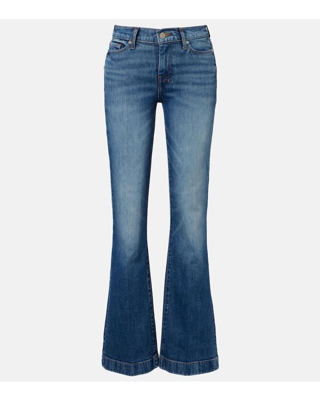 7 For All Mankind Blue Dojo Flared Jeans