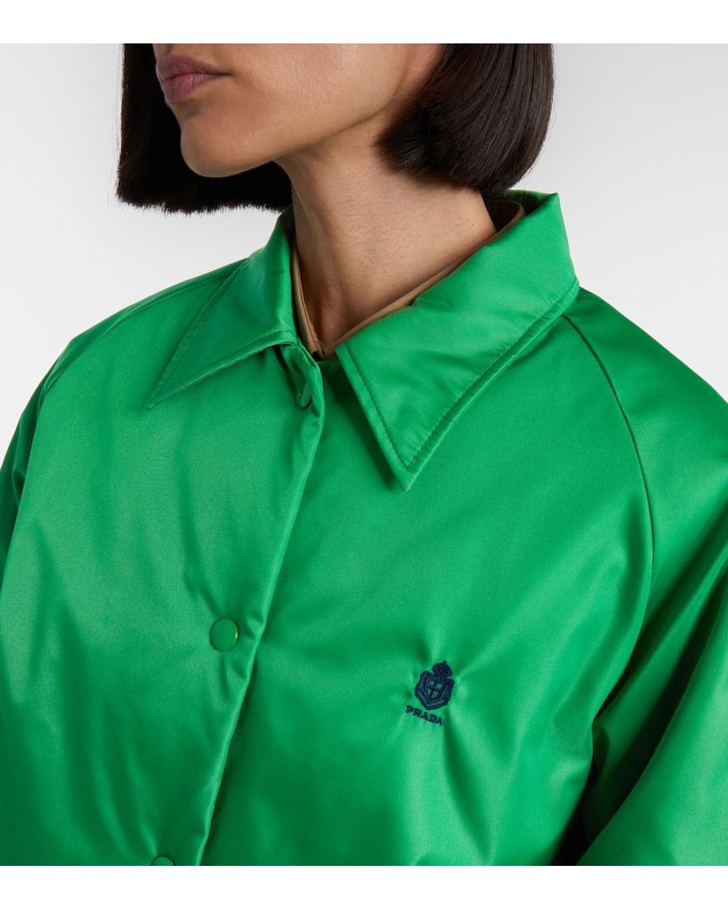 Prada Green Re-Nylon Oversized Blouson Jacket