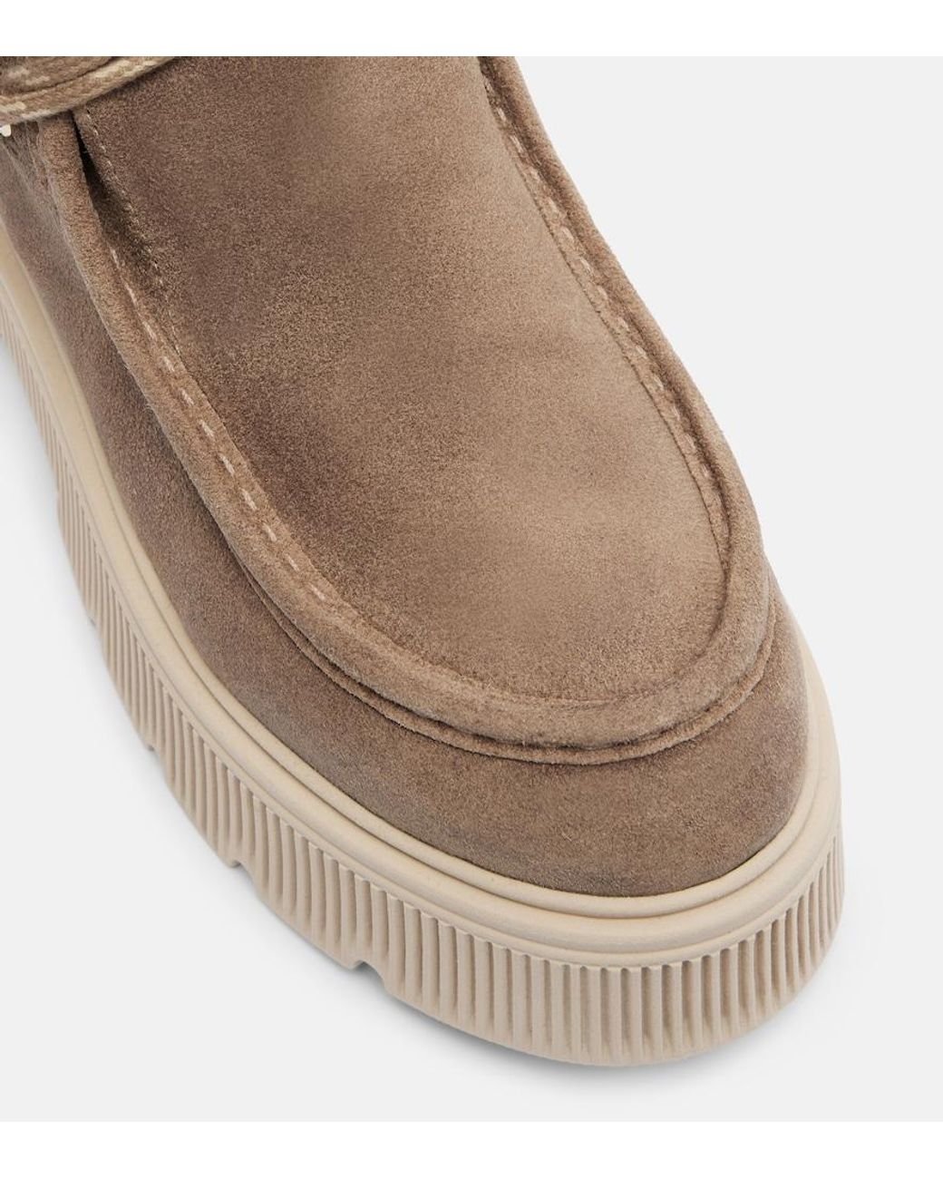 Bogner Natural Turin Suede And Shearling Lace-Up Boots
