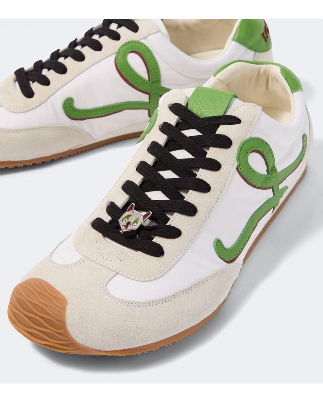 Loewe Green Apos;S Ballet Runner 2.0 Nylon And Calfskin Sneakers for men