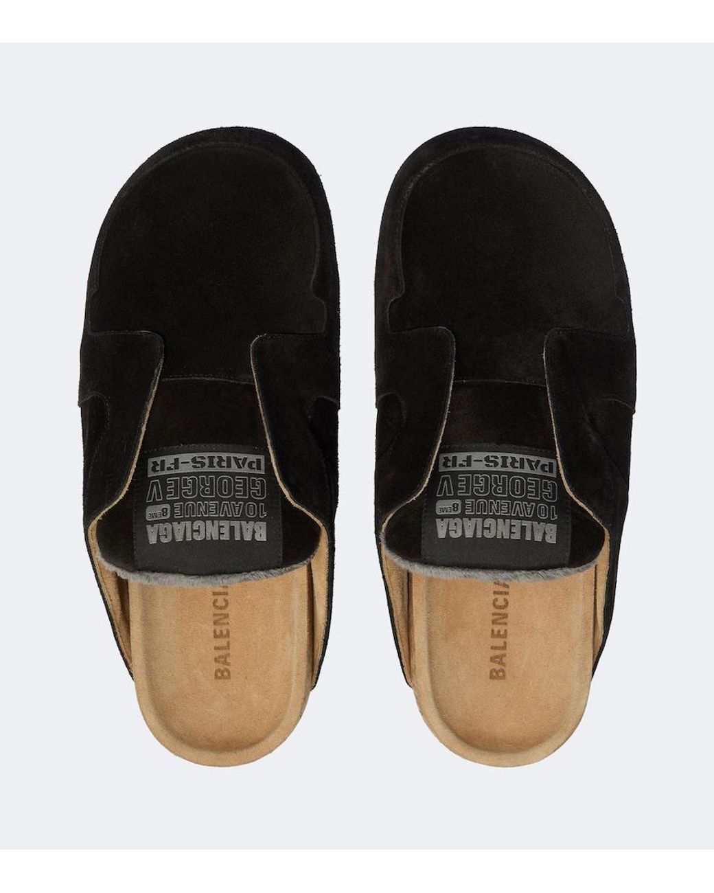 Balenciaga Black Dumbo Suede Slides for men