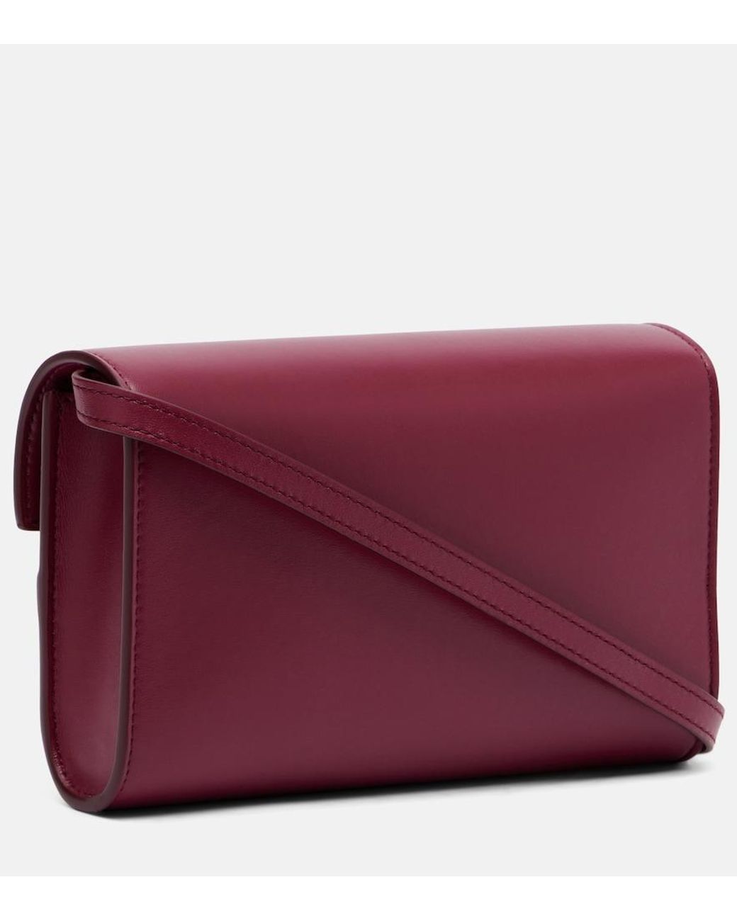 SAVETTE Purple Symmetry Mini Leather Crossbody Bag
