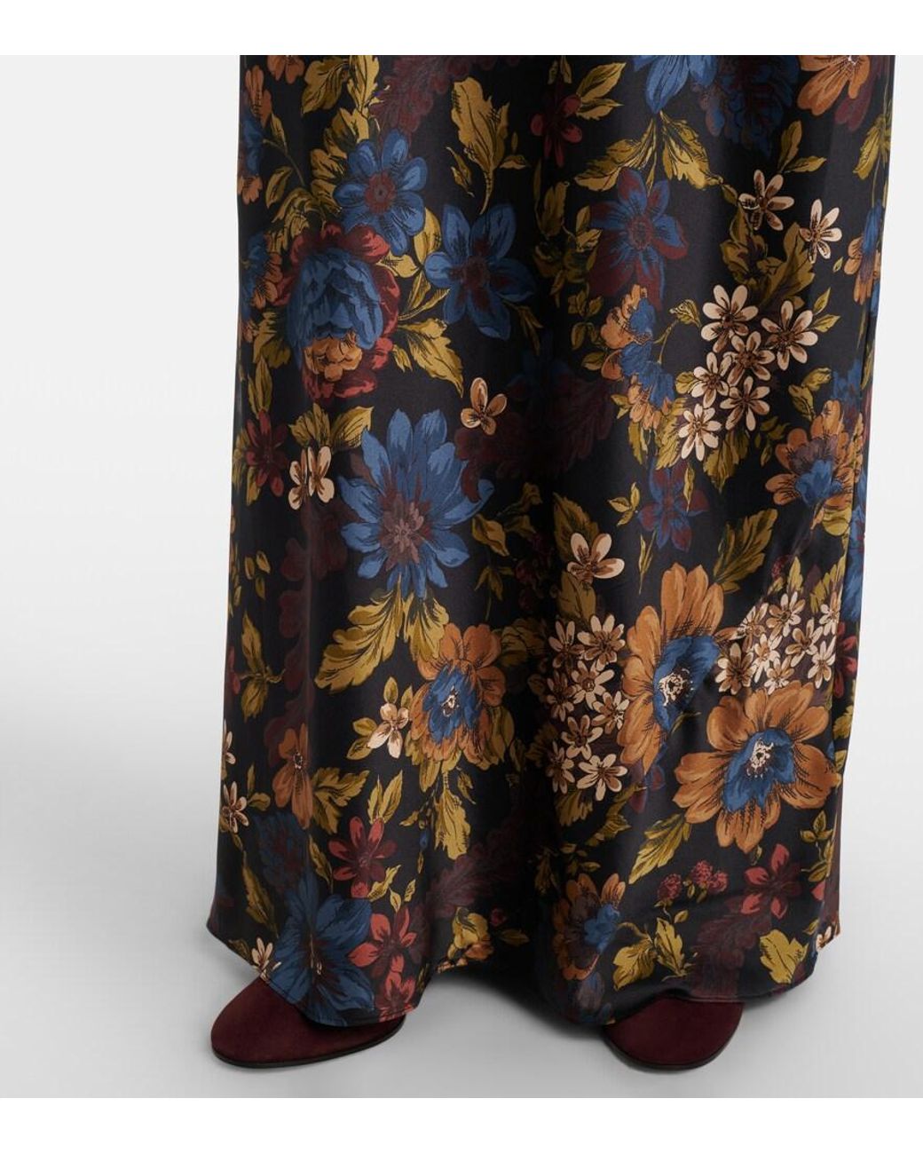 Veronica Beard Black Gemma Floral Silk-Blend Maxi Dress