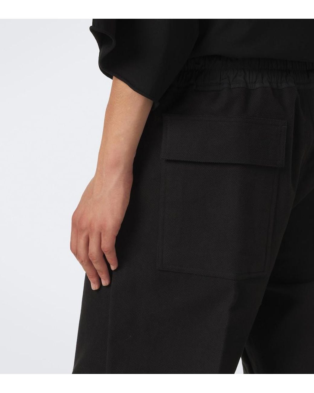 Rick Owens Blue Dietrich Cotton Wide-Leg Pants for men