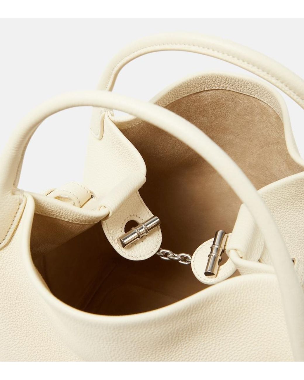 Loro Piana Natural Bale Large Leather Tote Bag