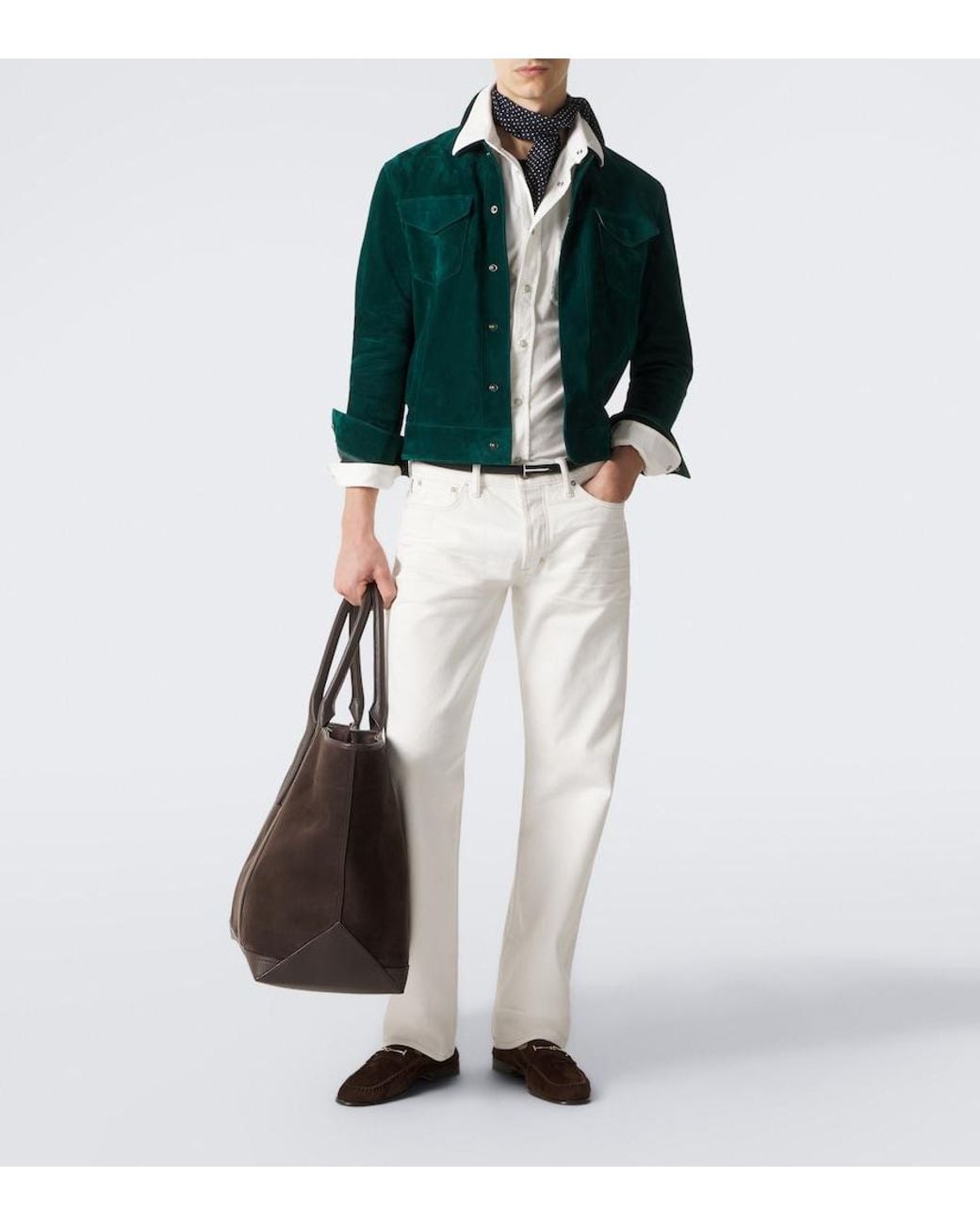 Tom Ford White '50S Straight Jeans for men