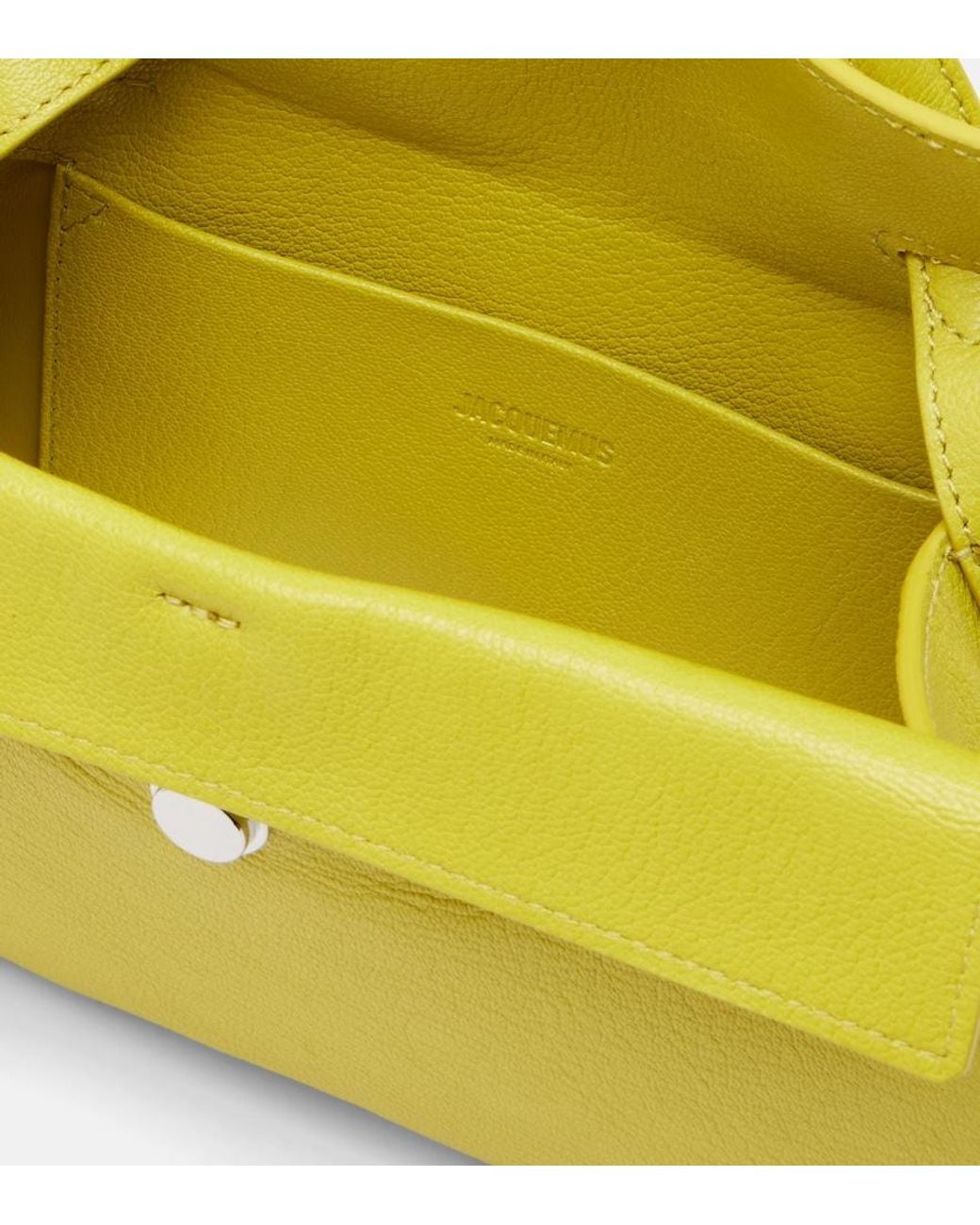 Jacquemus Yellow Valerie Small Leather Top-Handle Bag