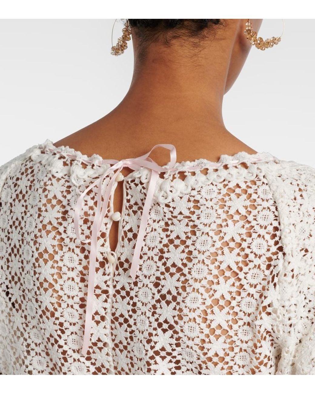 Isabel Marant White Hyliana Cotton Lace Top