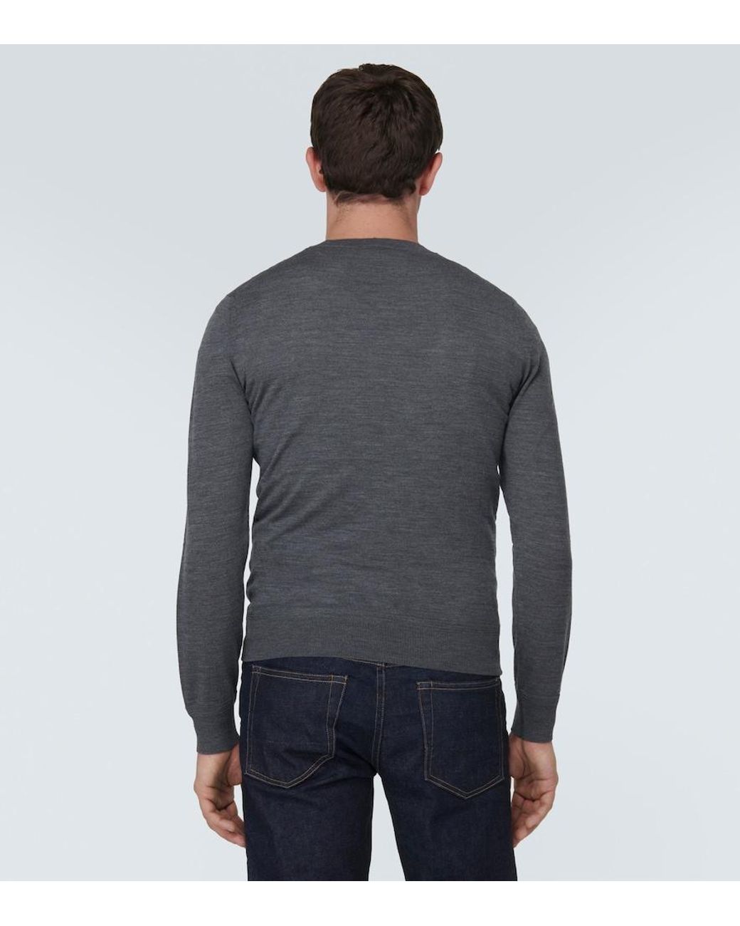 Tom Ford Blue Wool Sweater for men