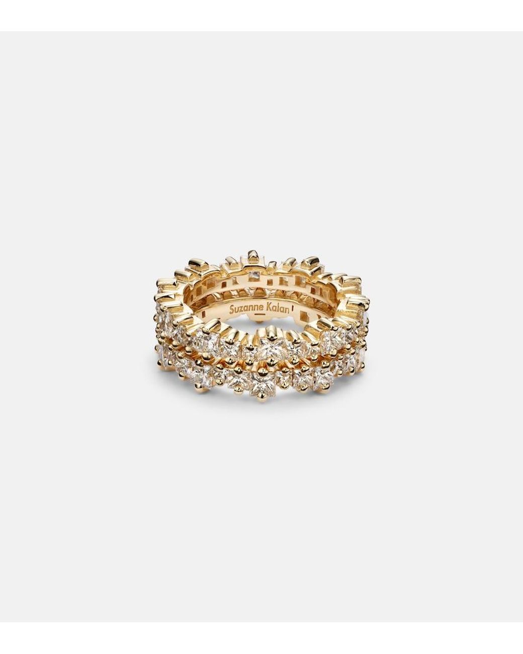 Suzanne Kalan White Milli 18Kt Tech Ring Jackets With Diamonds