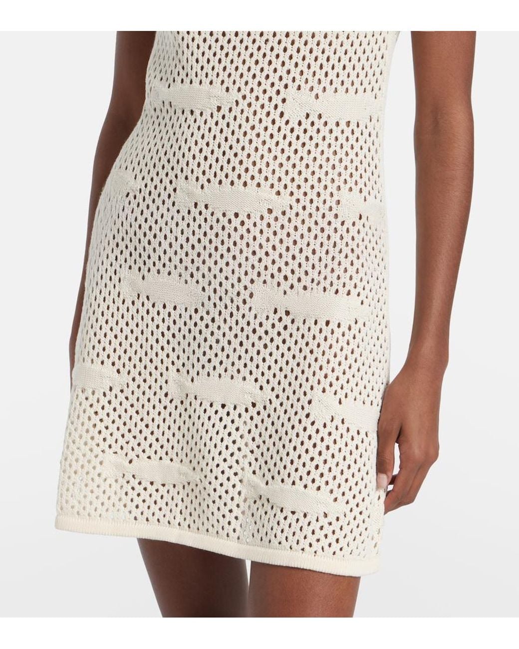 Staud Natural Rio Crochet Cotton Beach Dress