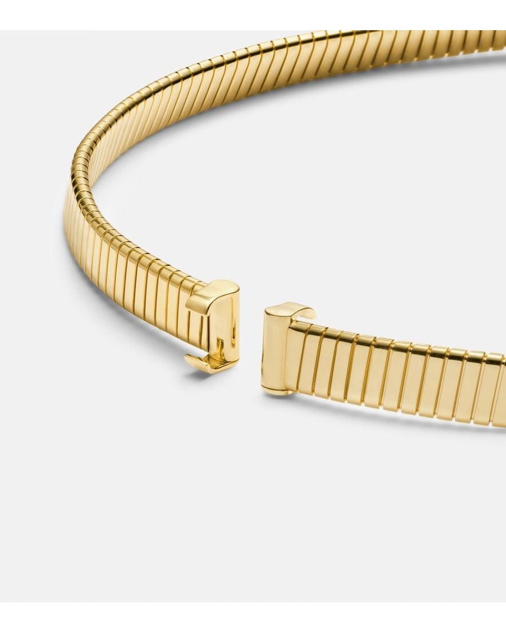 BVLGARI Metallic Tubogas 18Kt Necklace With Topaz And Diamonds