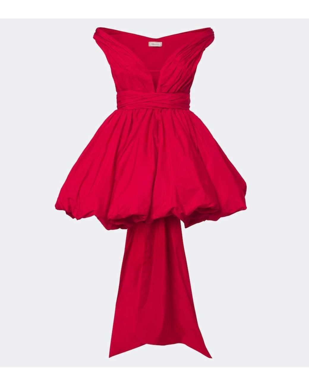 Blumarine Red Off-Shoulder Minidress