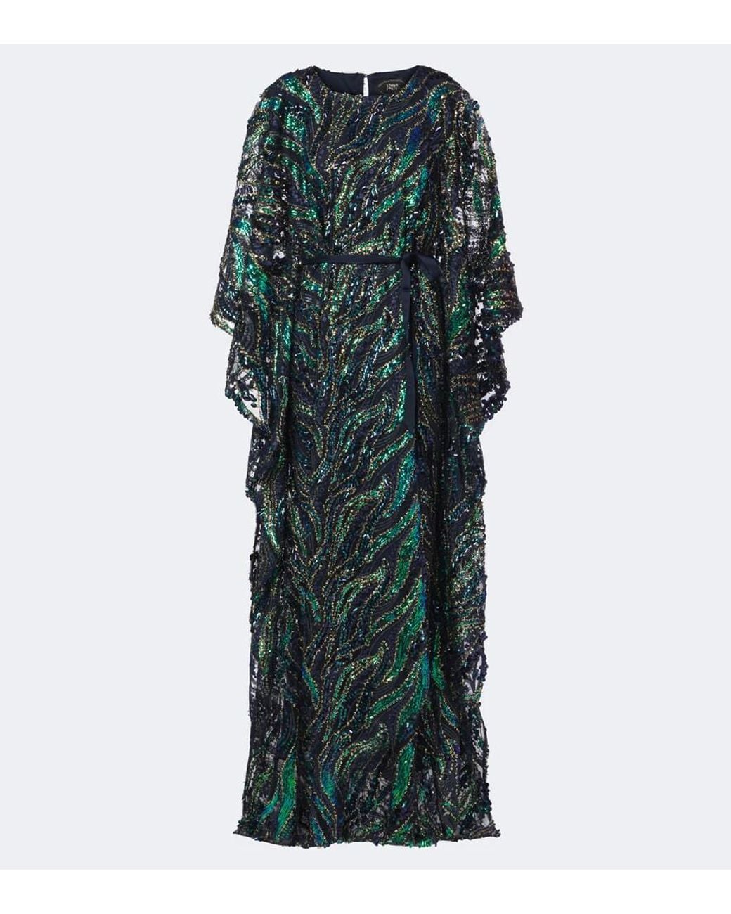 Taller Marmo Green Firefly Sequined Kaftan