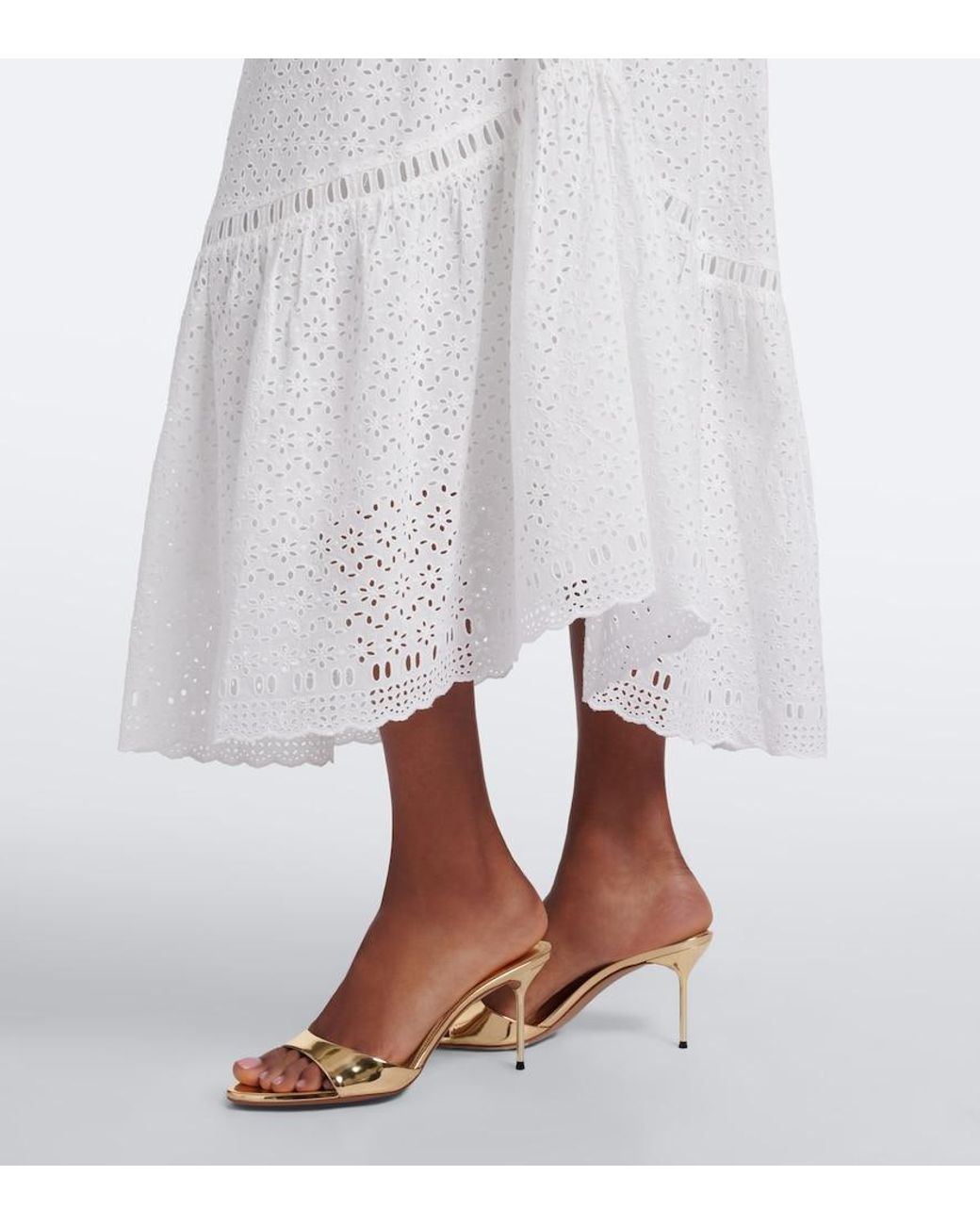 Ulla Johnson White Constance Broderie Anglaise Midi Dress