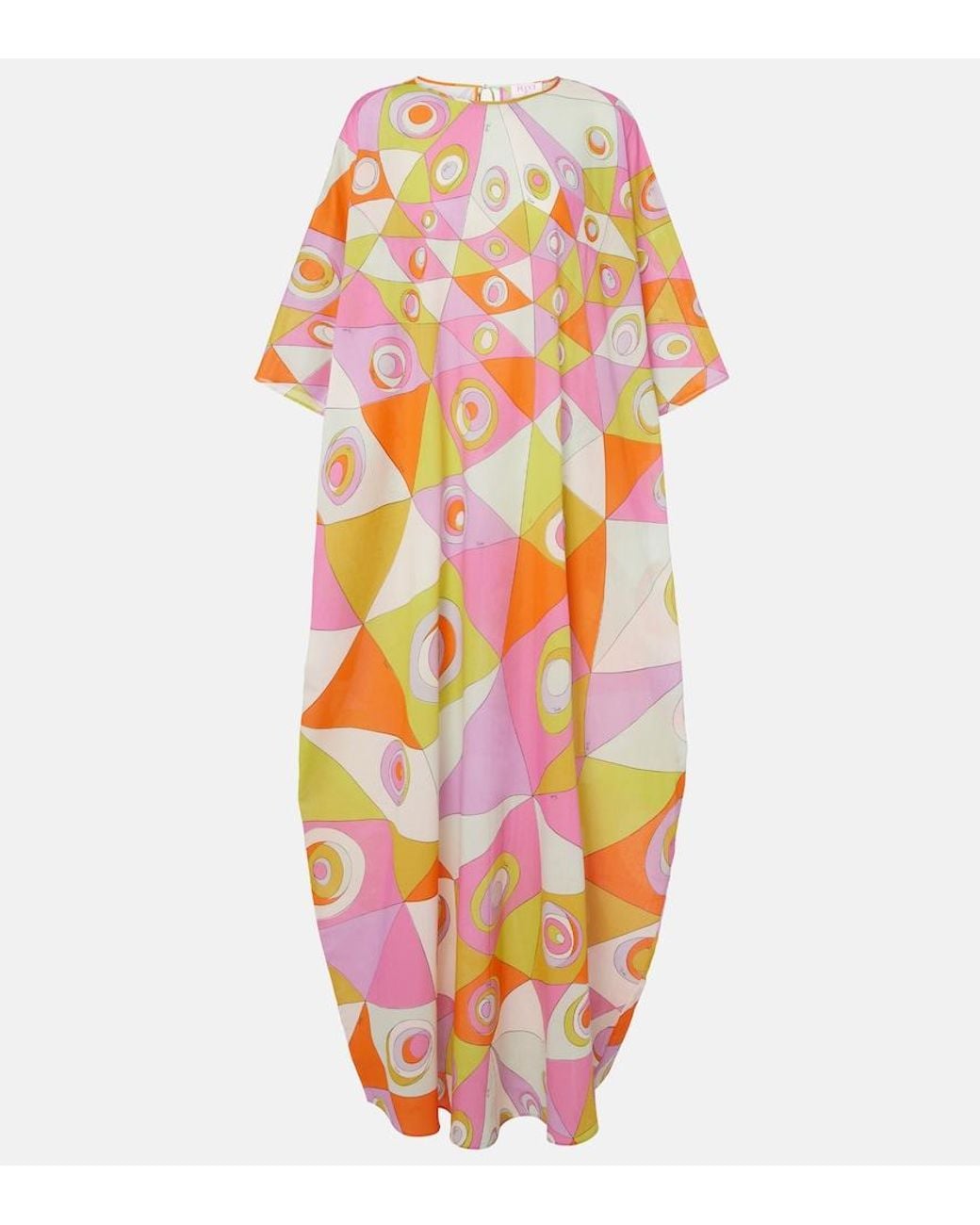 Emilio Pucci Orange Iride Cotton Kaftan
