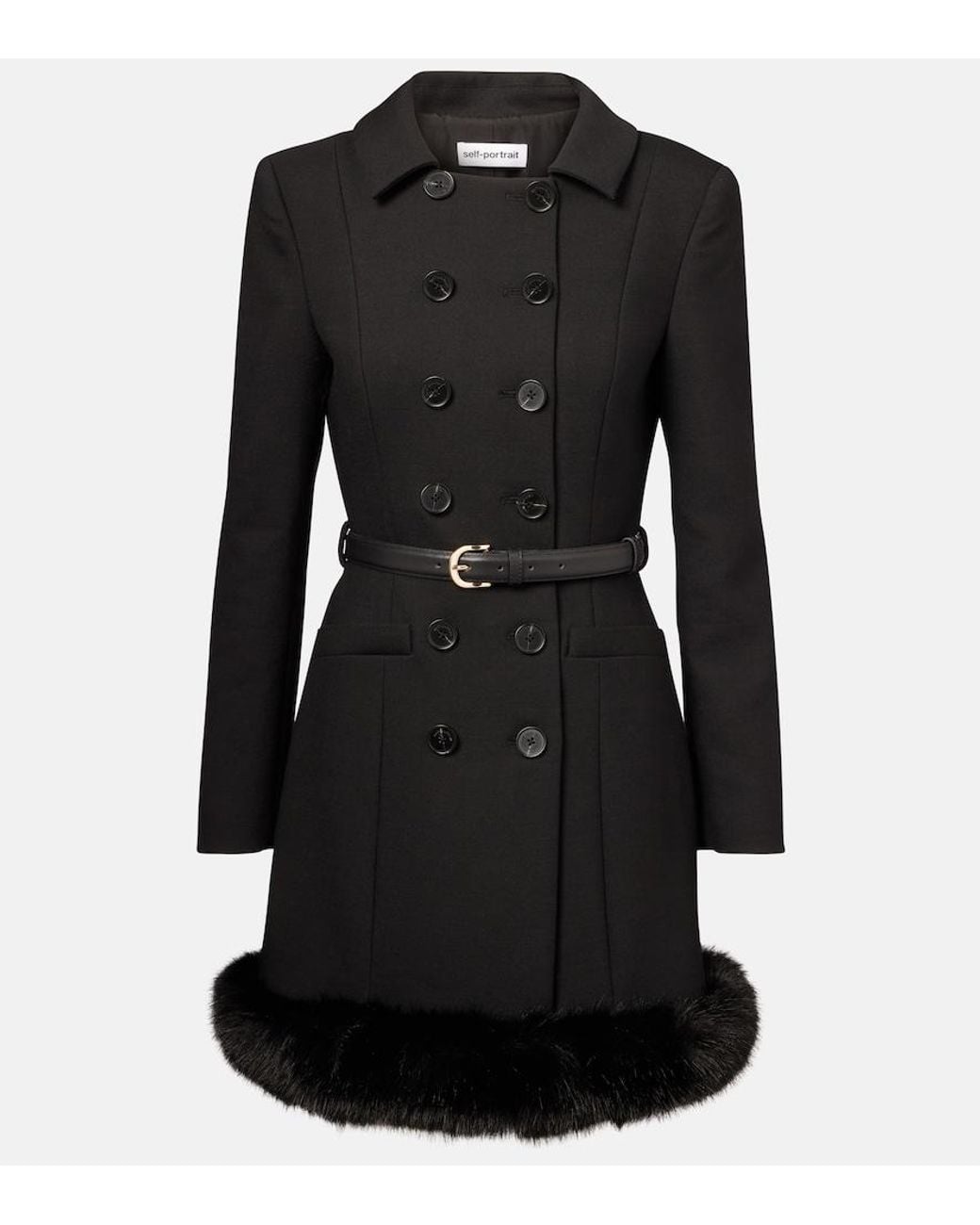 Self-Portrait Black Belted Blazer Dress