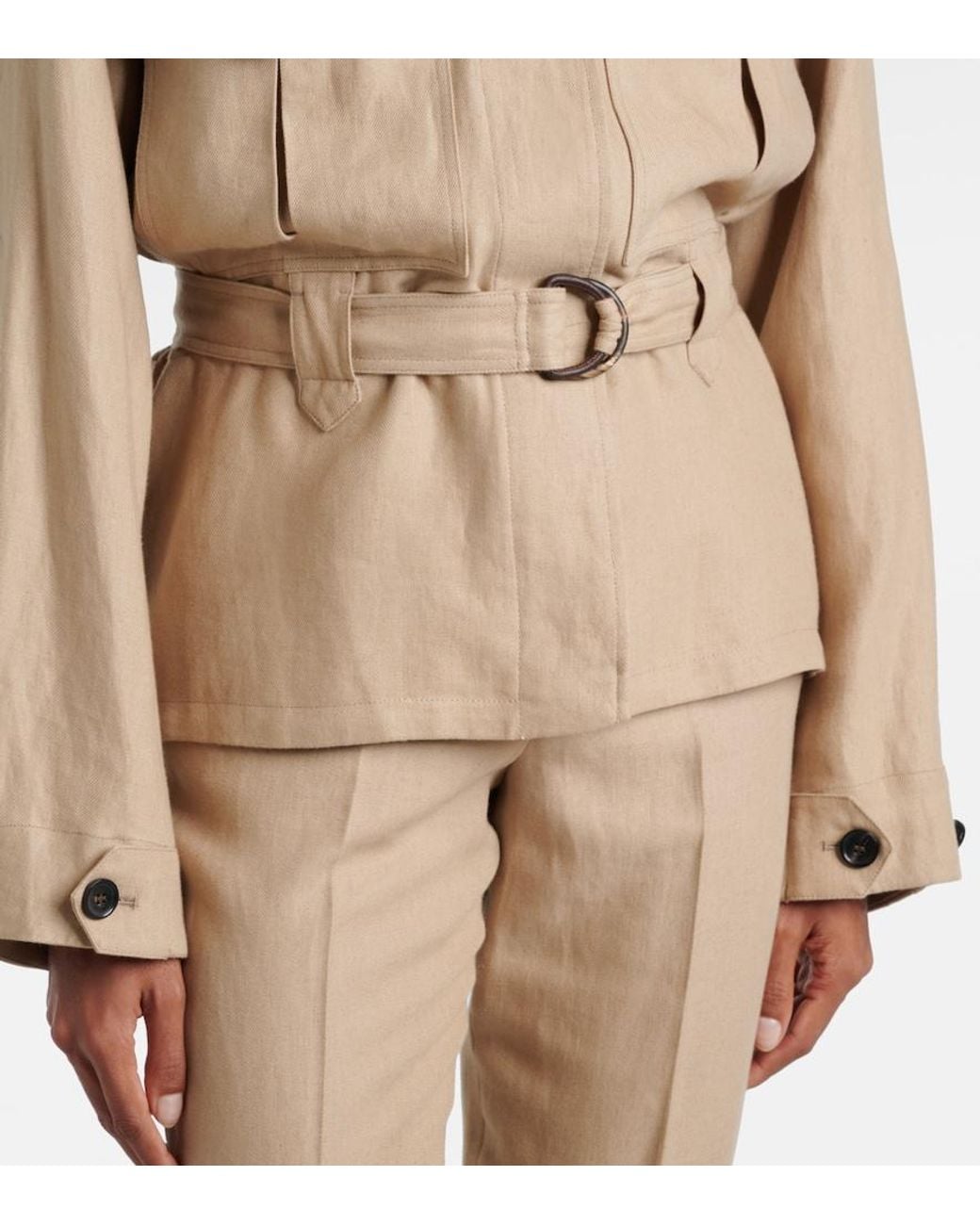 Loro Piana Natural Dillon Linen Crepe Jacket
