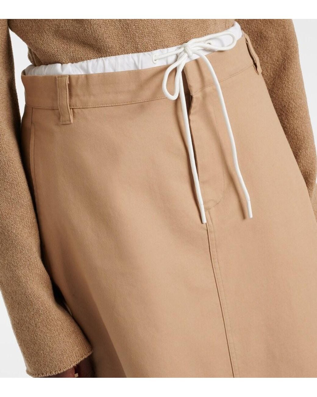 Vince Natural Midirock Aus Baumwoll-Twill