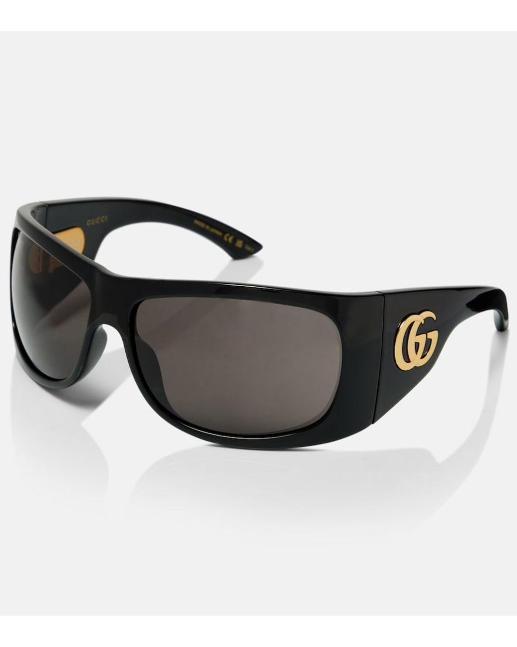 Gucci Black Double G Square Sunglasses