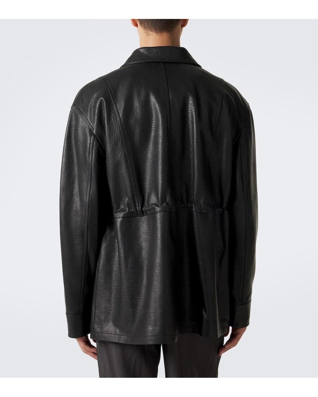 Arma Black Mavis Leather Jacket for men