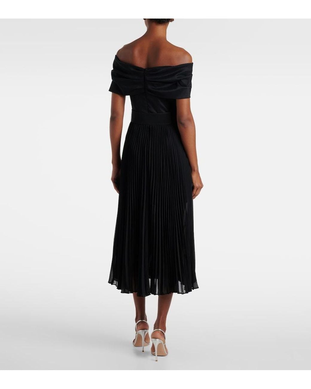 Rebecca Vallance Black Emelie Midi Dress