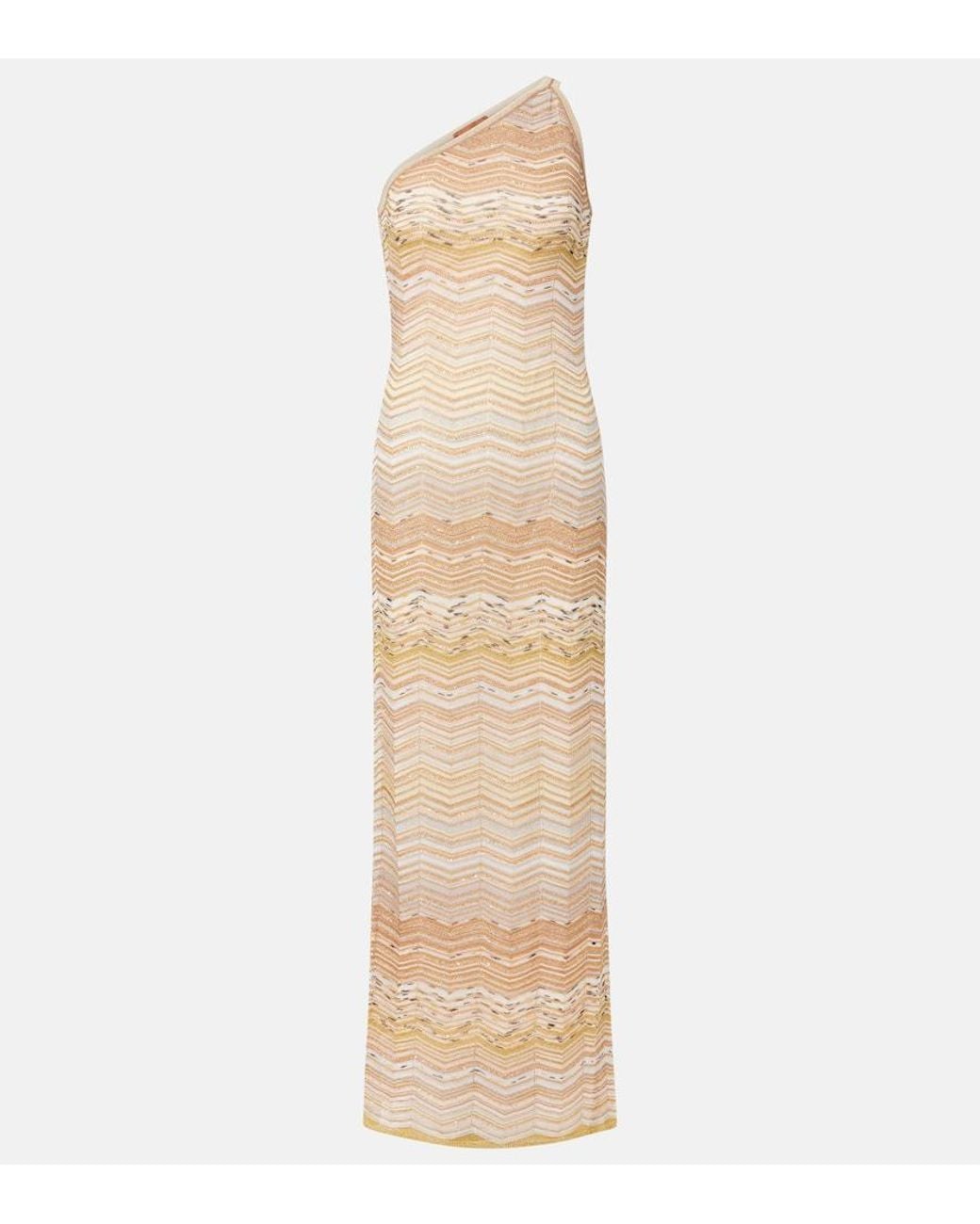 Missoni Natural Zigzag Lame Maxi Dress
