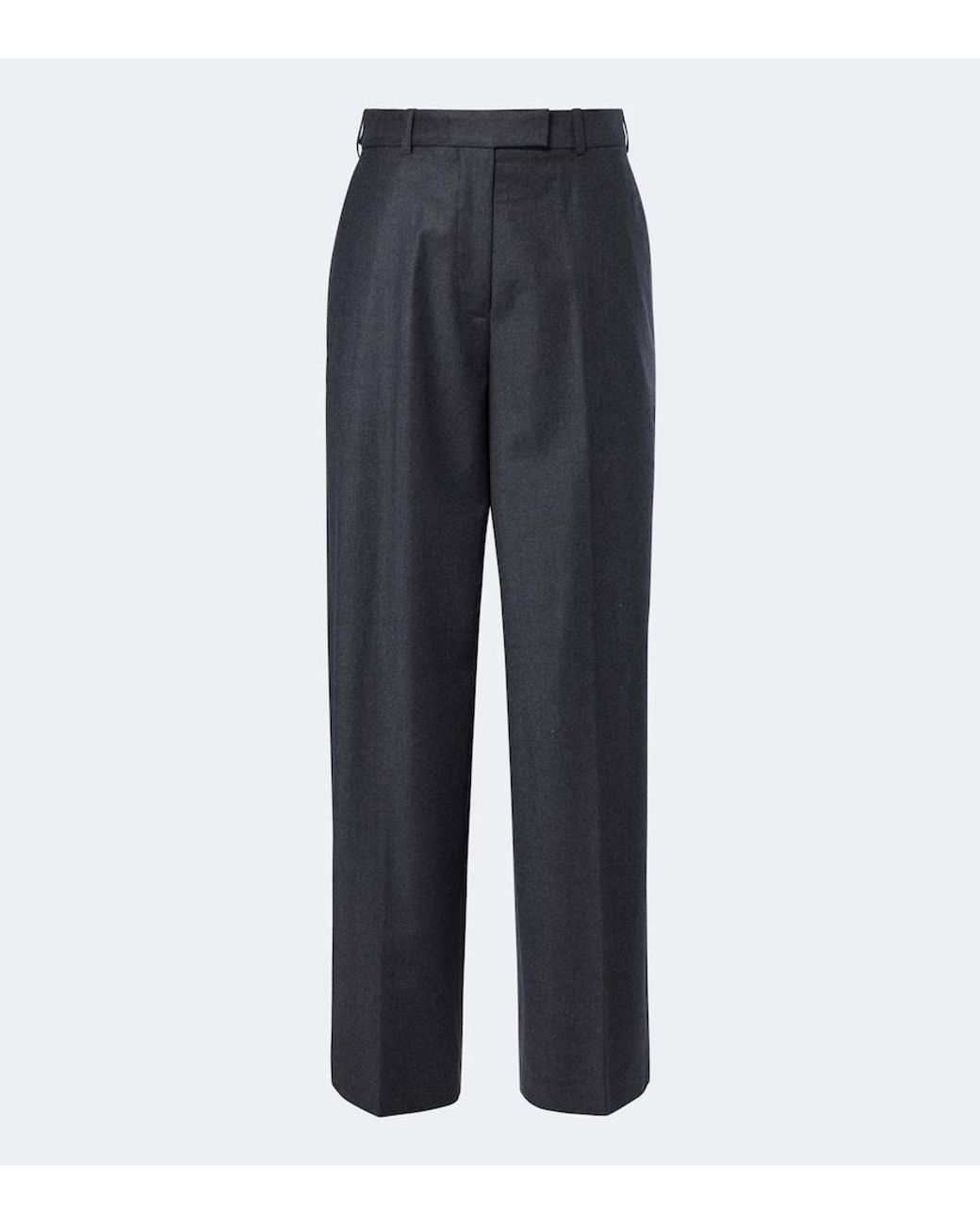 Rohe Blue Virgin Wool Wide-Leg Pants
