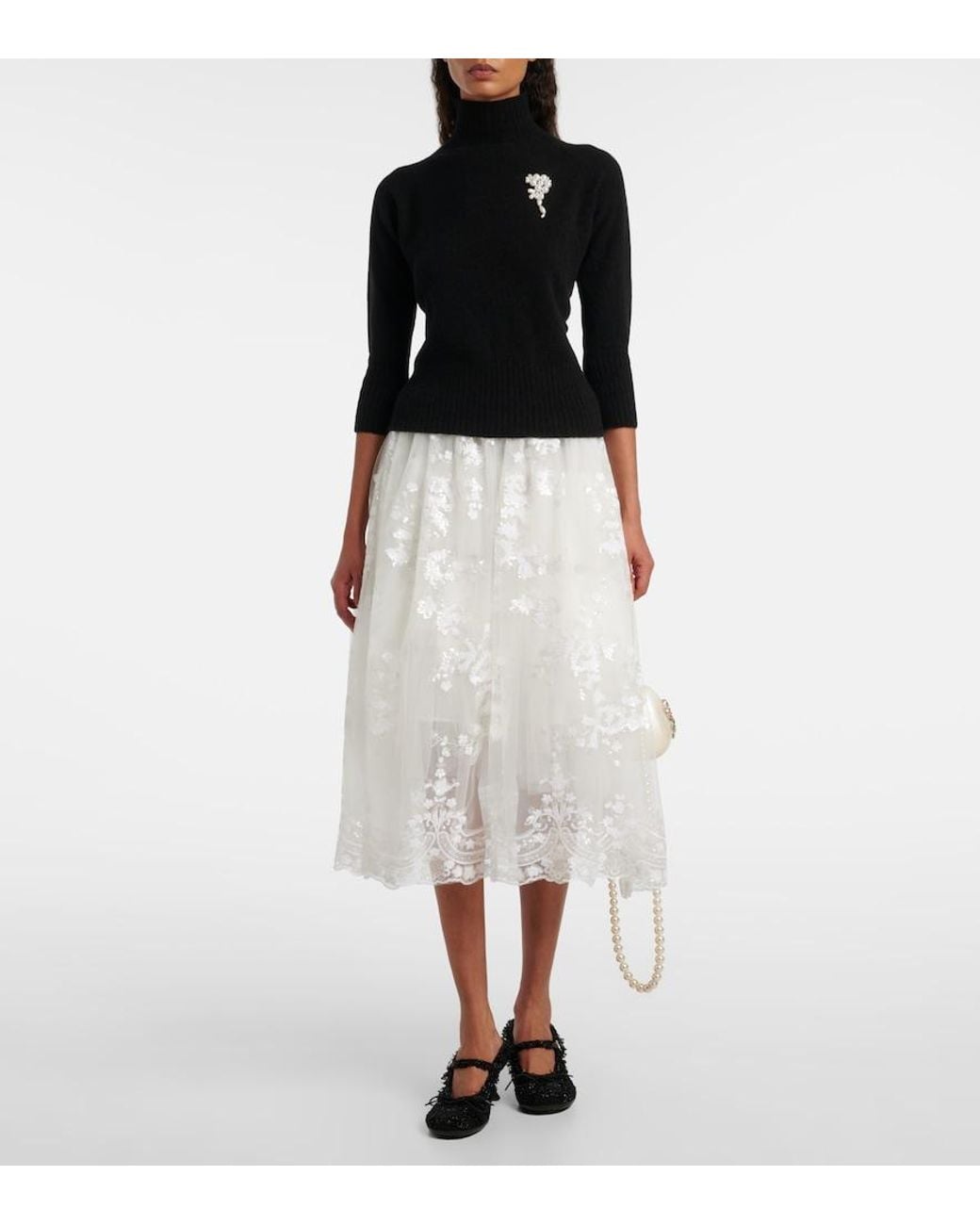Pull En Cachemire A Ornements Simone Rocha en coloris Blue
