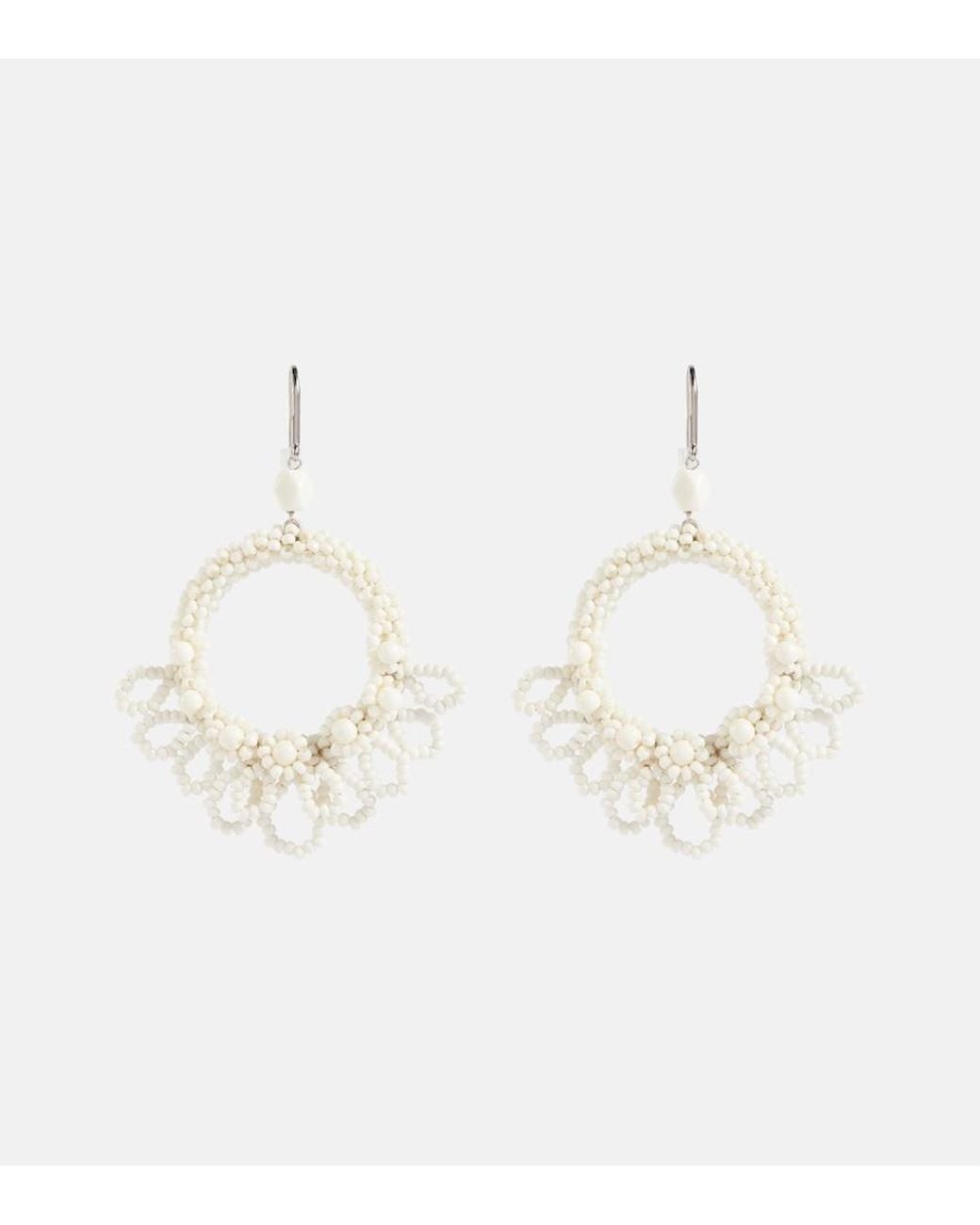 Isabel Marant Natural Talasi Beaded Earrings