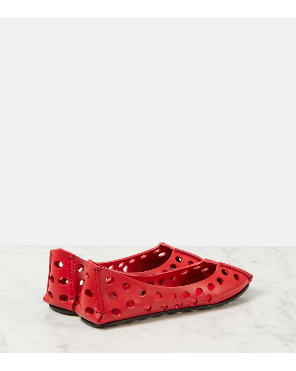 Alaïa Red Ballet Flat