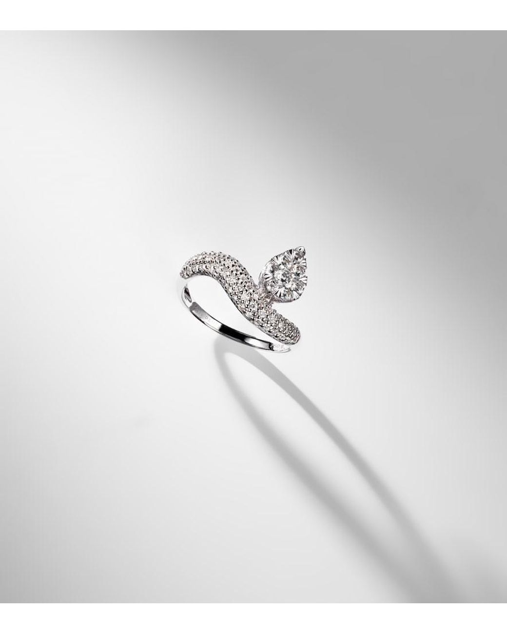 PERSÉE White Wave Alliance 18Kt Ring With Diamonds