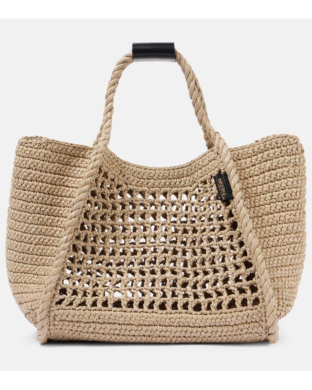 人気【MAXMARA】Borsa Marine in tessuto effetto jacquard MAX MARA Borsa Marine XXS mini in tessuto effetto rafia