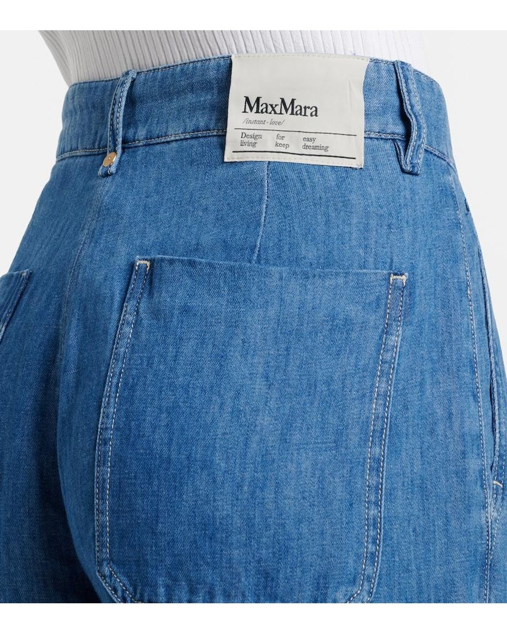 Max Mara Blue Astice Wide-Leg Jeans