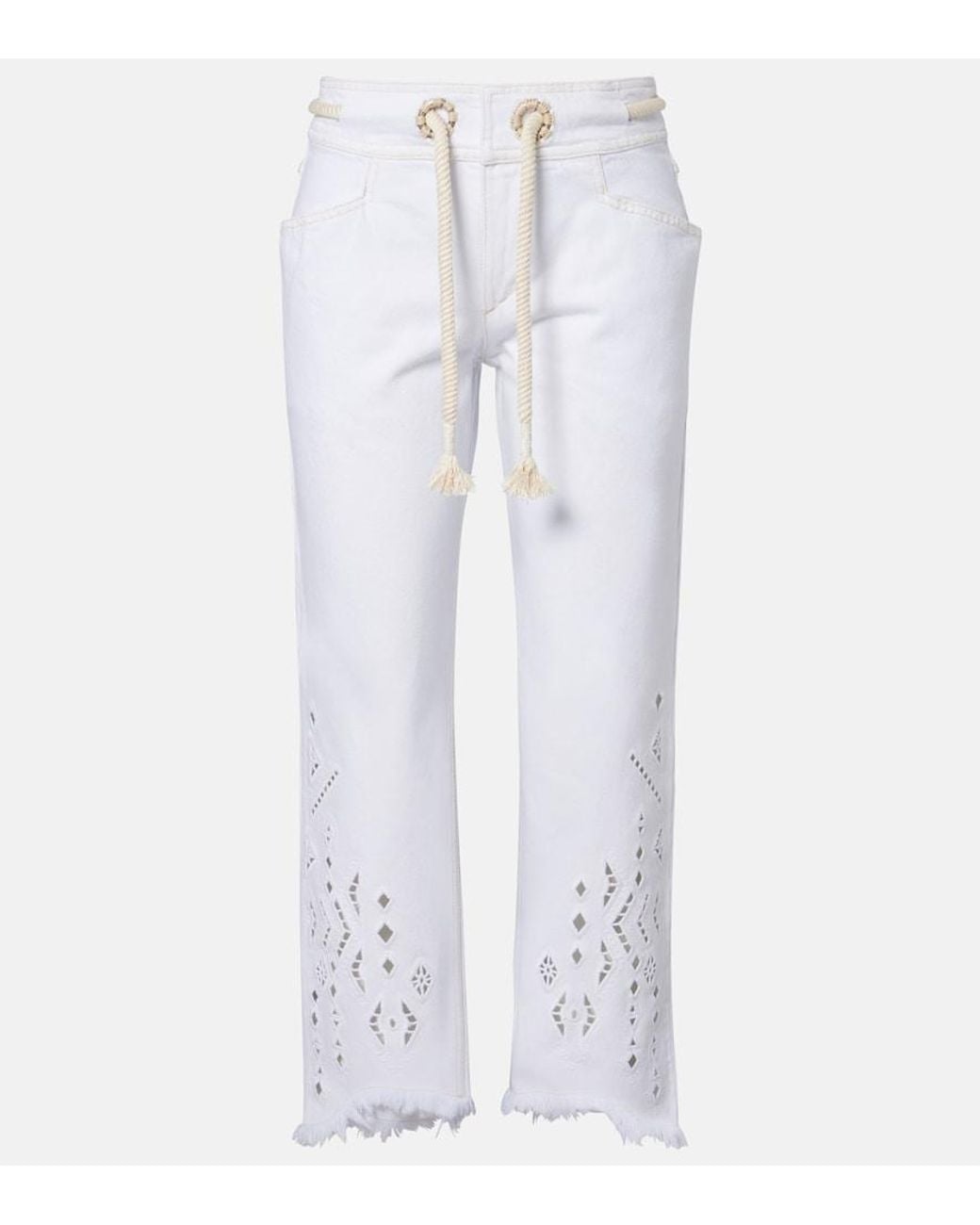 Isabel Marant White Alison Straight Jeans