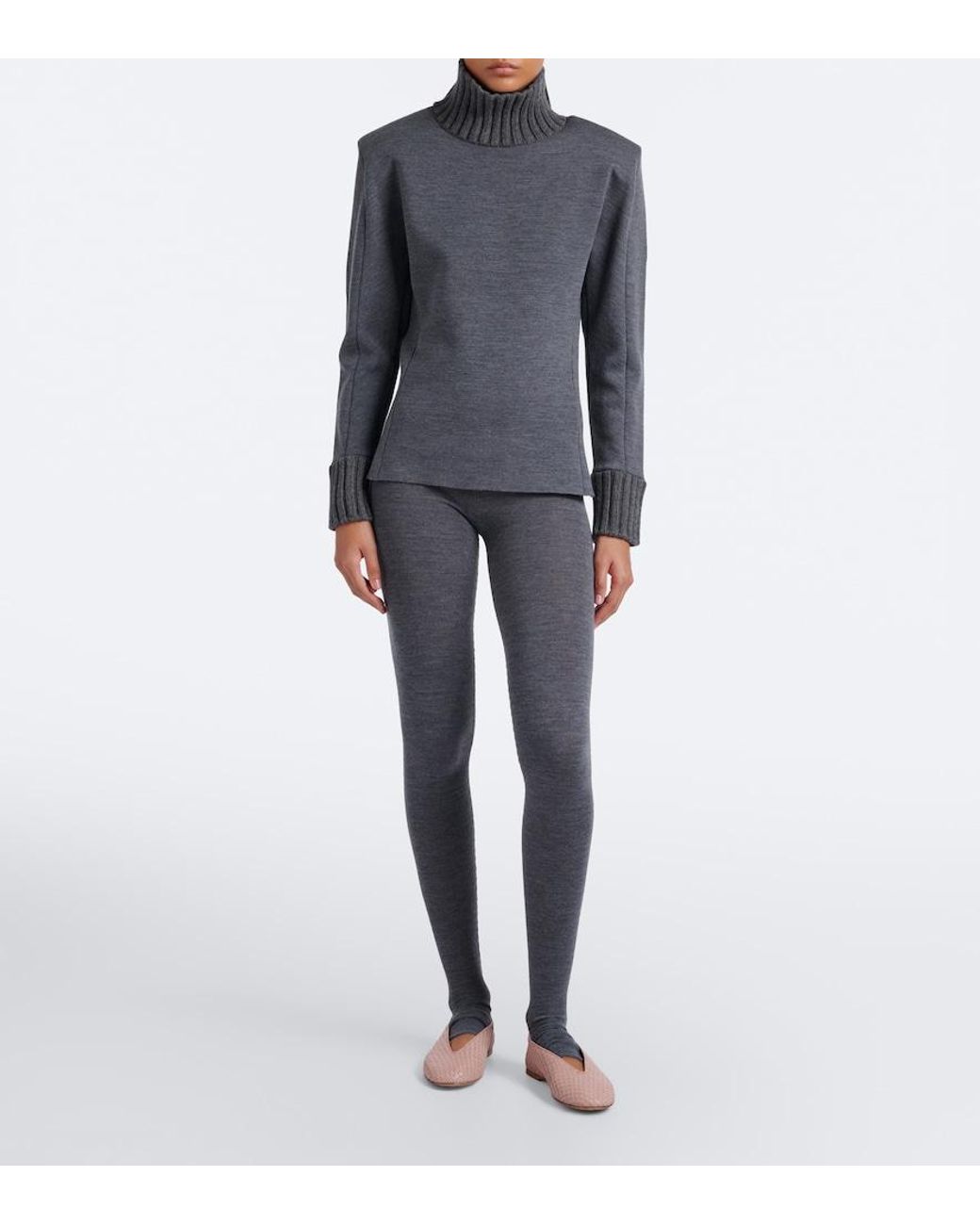 Bottega Veneta Blue Wool-Blend Turtleneck Sweater