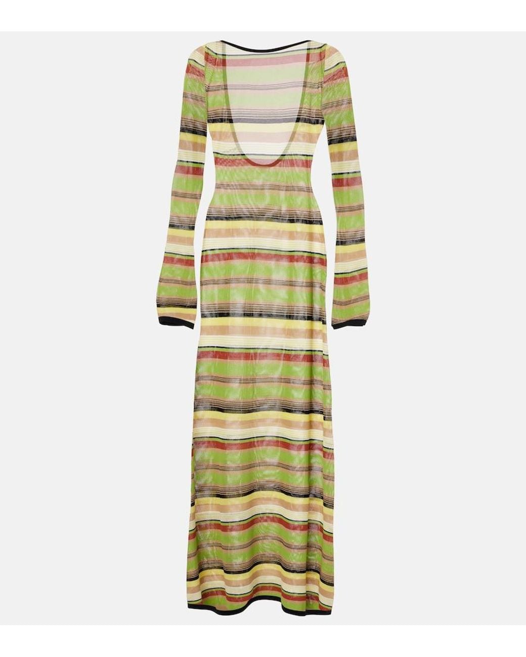 Sir Metallic Coastline Striped Maxi Dress