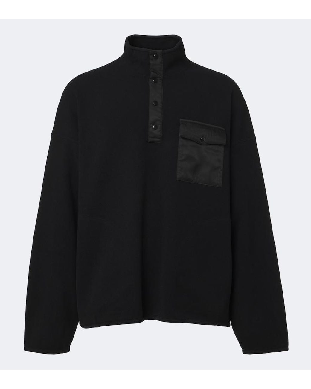 Visvim Black Barlow Wool Fleece Sweater for men