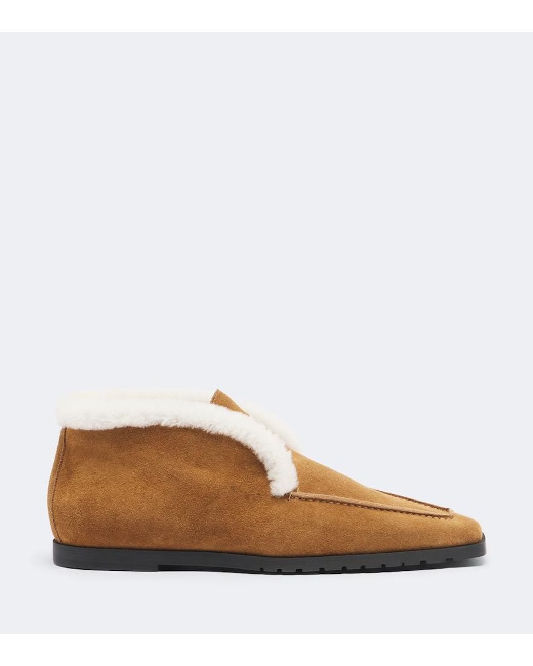 Totême Brown Shearling-Lined Suede Ankle Boots