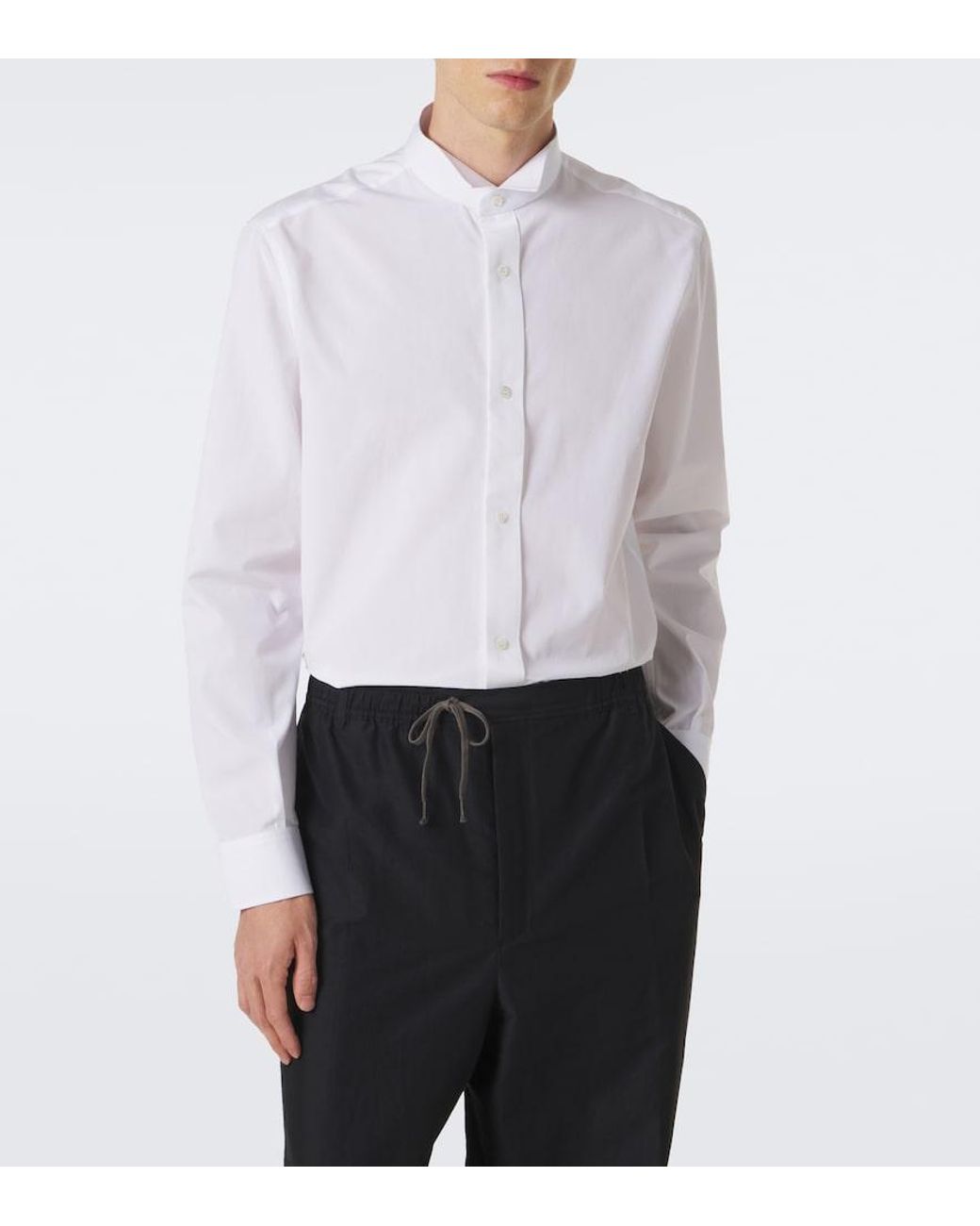 Maison Margiela White Cotton Poplin Shirt for men