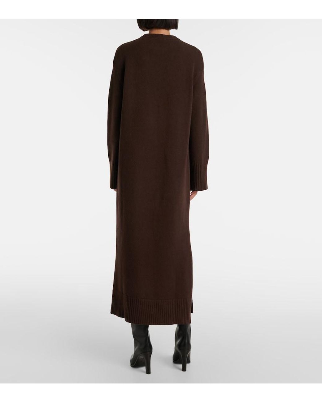 FFORME Brown Ainsley Wool And Cashmere Shift Dress