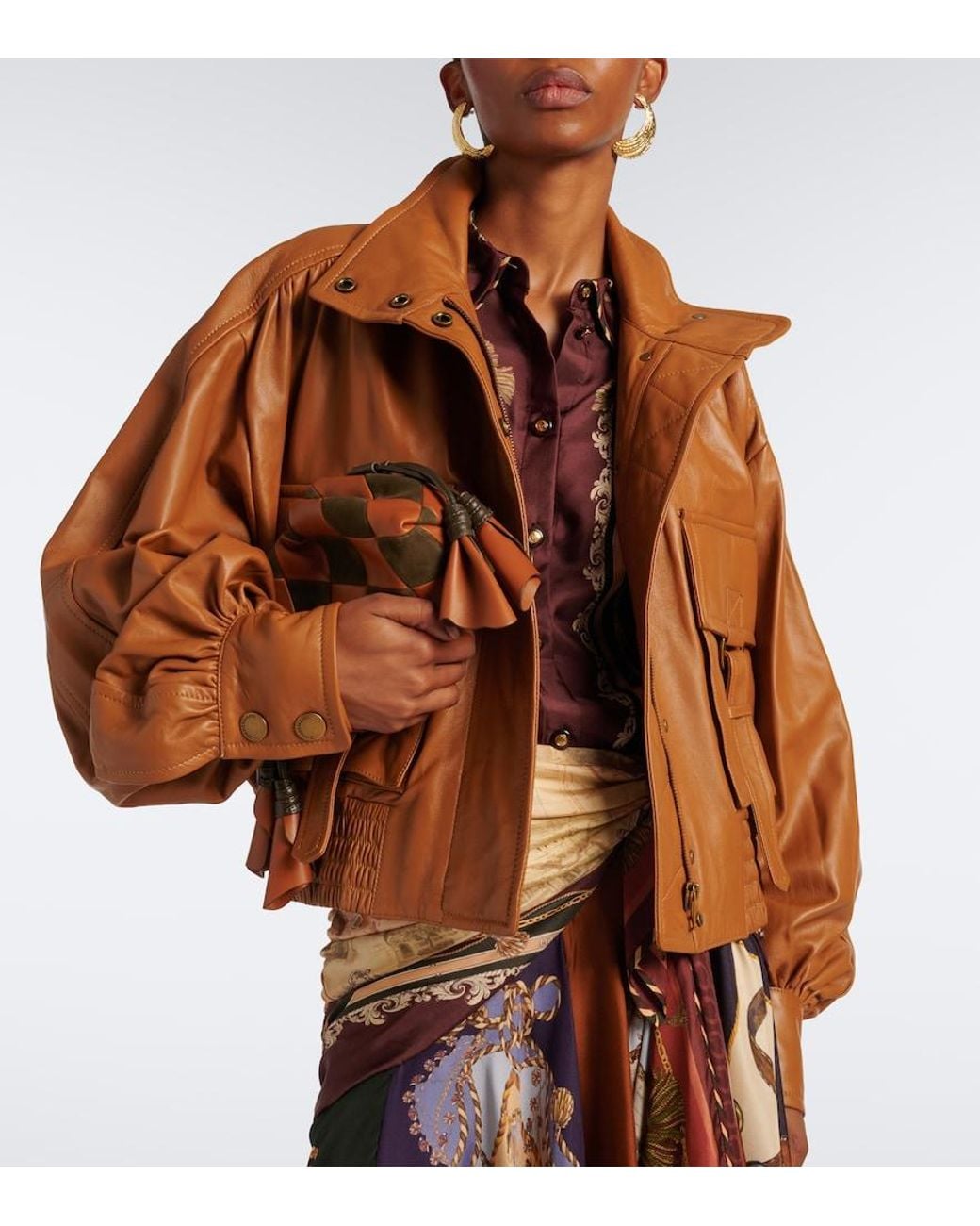 Zimmermann Brown Valiant Leather Jacket