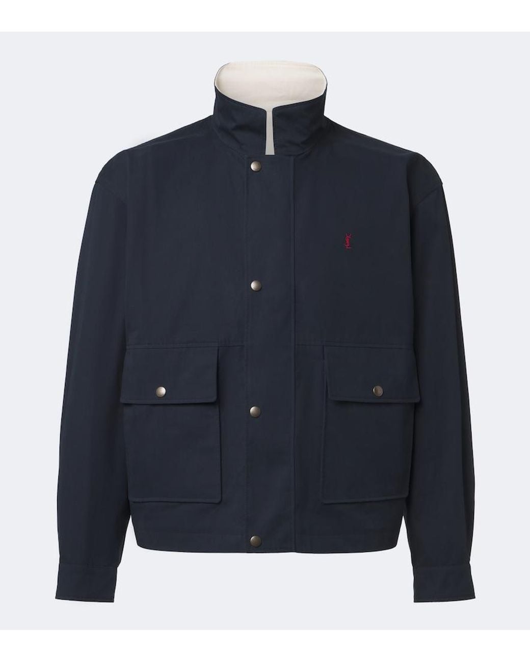 Saint Laurent Blue Reversible Cotton Jacket for men