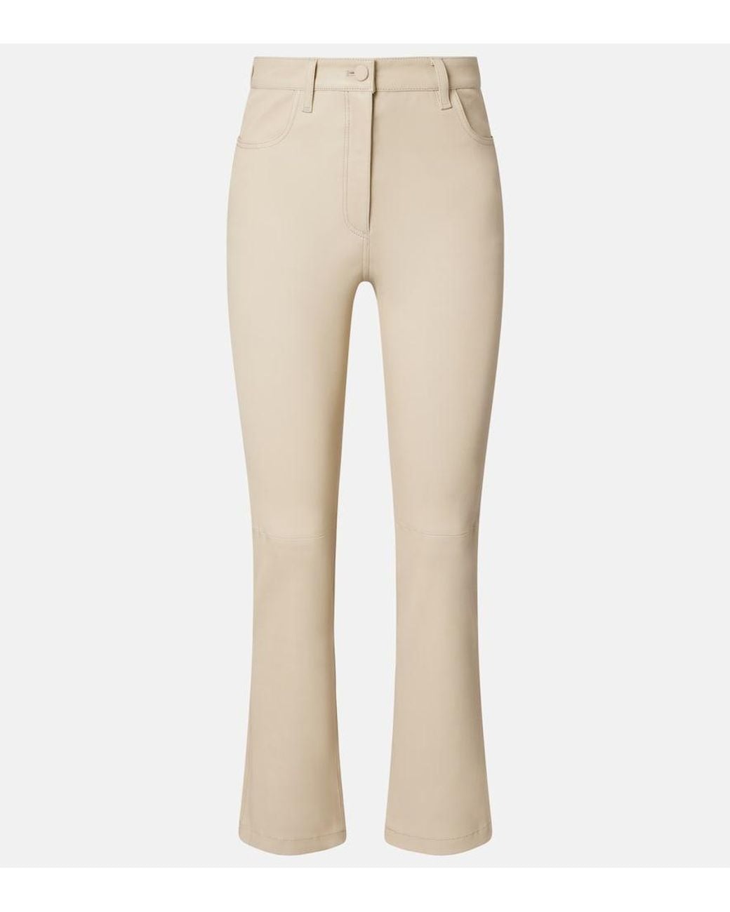 Joseph Natural Leather Bootcut Pants