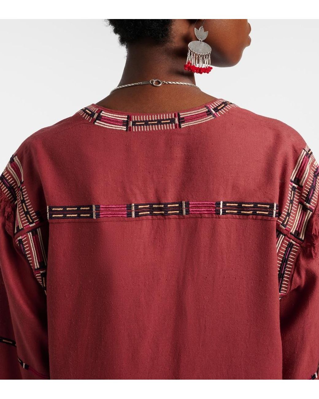 Isabel Marant Freya Embroidered Silk Tunic