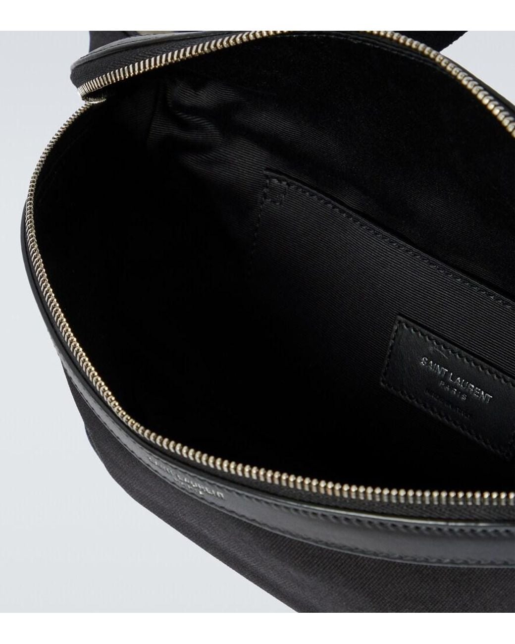 Saint Laurent Black Leather Belt Bag for men
