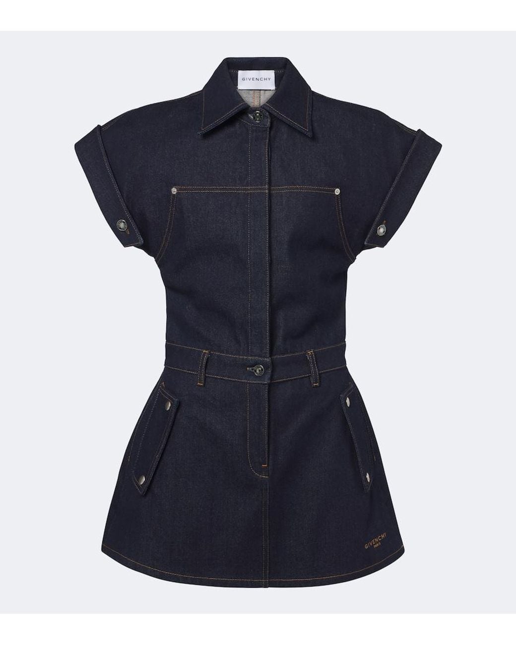 Givenchy Blue Denim Shirt Dress