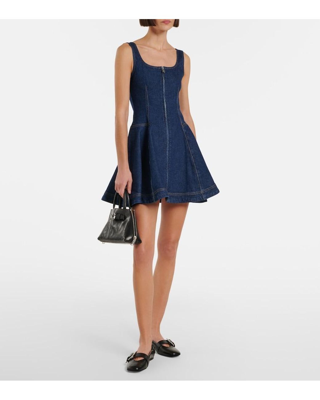 Robe En Denim Jonathan Simkhai en coloris Blue