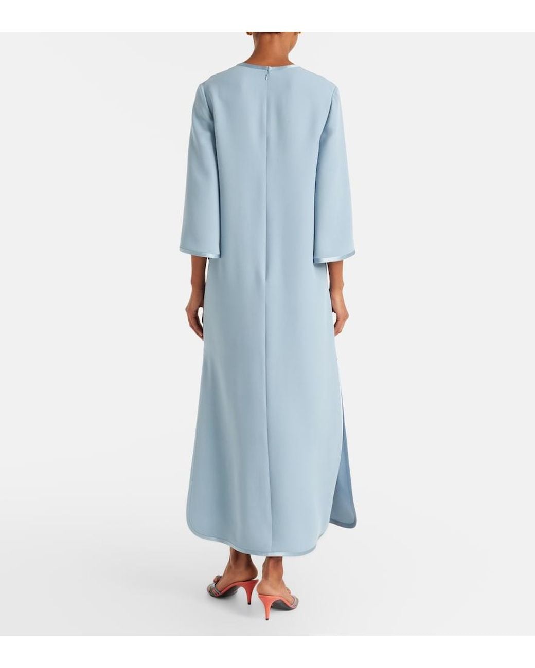 Valentino Garavani Blue Vgold Silk Maxi Dress