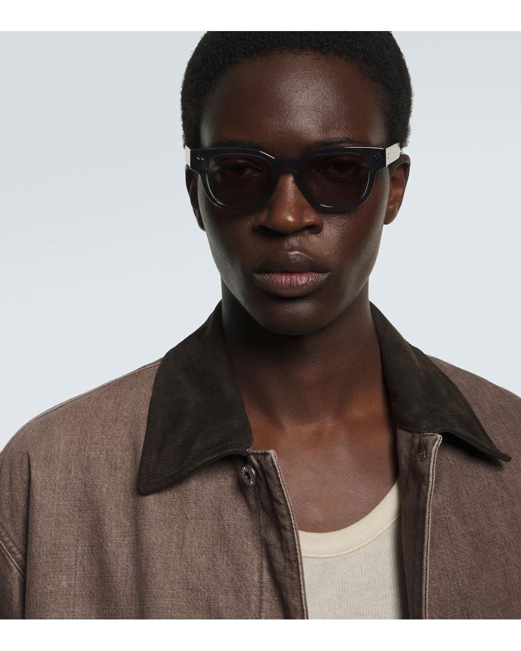 Bottega Veneta Brown Square Sunglasses for men